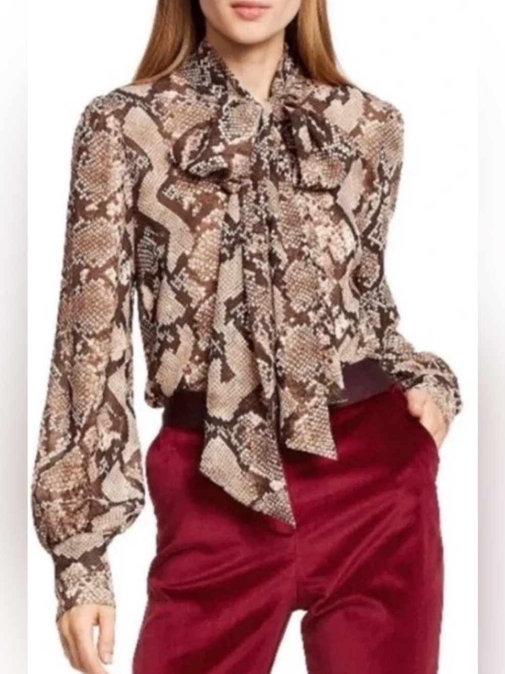 Altuzarra snake print blouse XS GREAT